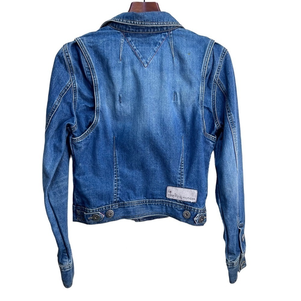 Tommy Hilfiger Denim Trucker Jacket Size Medium 100% Cotton - Picture 13 of 16